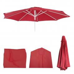 Ersatz-Bezug für Sonnenschirm N18, Sonnenschirmbezug Ersatzbezug, Ø 2,7m Stoff/Textil 5kg ~ rot