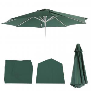 Ersatz-Bezug fr Sonnenschirm N19, Sonnenschirmbezug Ersatzbezug,  3m Stoff/Textil ~ grn