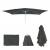 Ersatz-Bezug für Sonnenschirm N23, Sonnenschirmbezug Ersatzbezug, 2x3m rechteckig Stoff/Textil 4,5kg ~ anthrazit