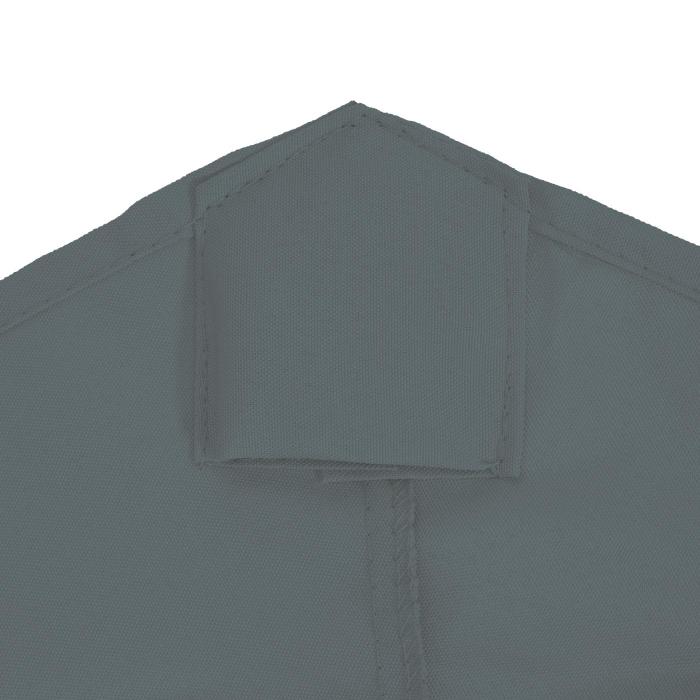 Ersatz-Bezug fr Sonnenschirm halbrund Parla, Sonnenschirmbezug Ersatzbezug, 300cm Stoff/Textil UV 50+ 3kg ~ anthrazit