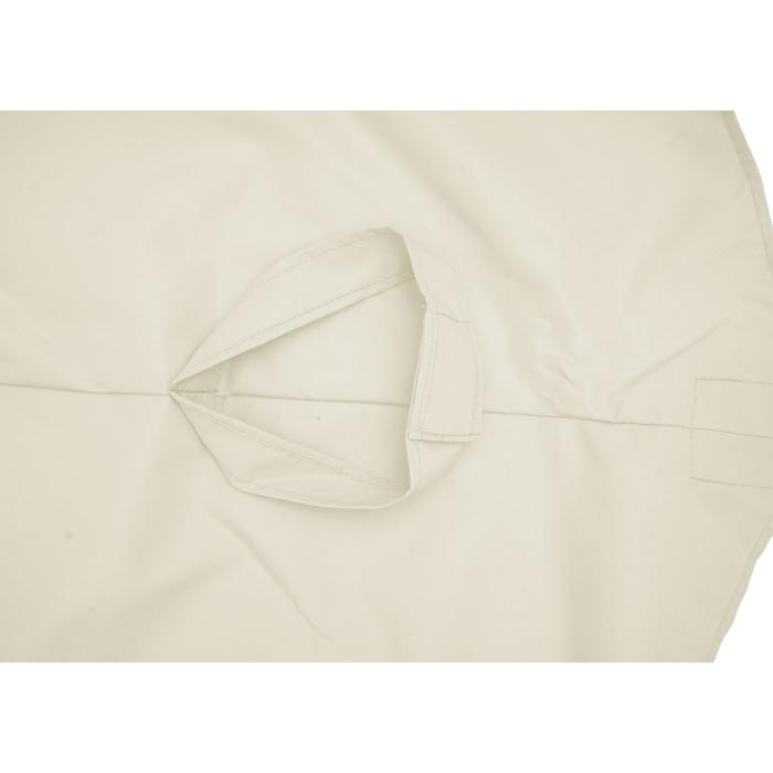 Ersatz-Bezug fr Deluxe Ampelschirm HWC-D14, Sonnenschirmbezug rund  3m ~ creme ohne Flap