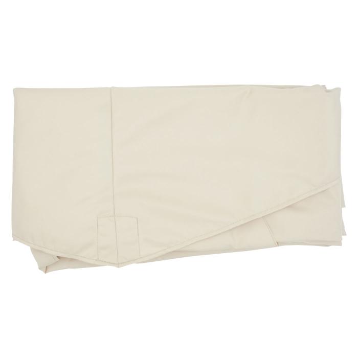 Ersatz-Bezug fr Deluxe Ampelschirm HWC-D14, Sonnenschirmbezug rund  3m ~ creme ohne Flap