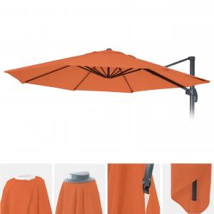 B-Ware (Flecken SK2) | Sonnenschirmbezug HWC-A96, 8 Streben 3m Polyester, z.B. fr Ampelschirm HWC-A96 ~ terracotta