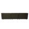 Retourenware | Ecksofa HWC-J59, Couch Sofa mit Ottomane links, Made in EU, wasserabweisend 295cm ~ Kunstleder grau-braun