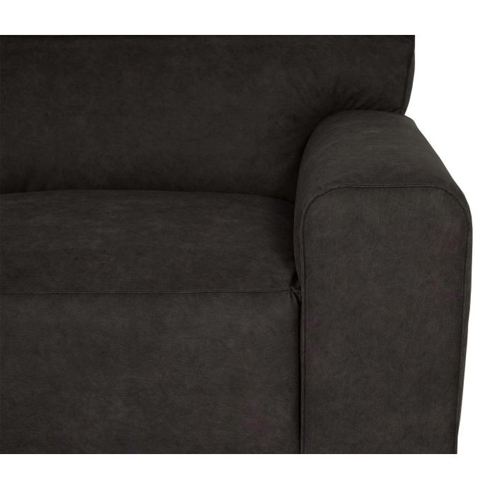 Retourenware | Ecksofa HWC-J59, Couch Sofa mit Ottomane links, Made in EU, wasserabweisend 295cm ~ Kunstleder grau-braun