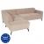 Ecksofa HWC-J60, Couch Sofa mit Ottomane links, Made in EU, wasserabweisend ~ Samt sand