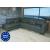 Ecksofa HWC-J58, Couch Sofa mit Ottomane links, Made in EU, wasserabweisend ~ Kunstleder grau