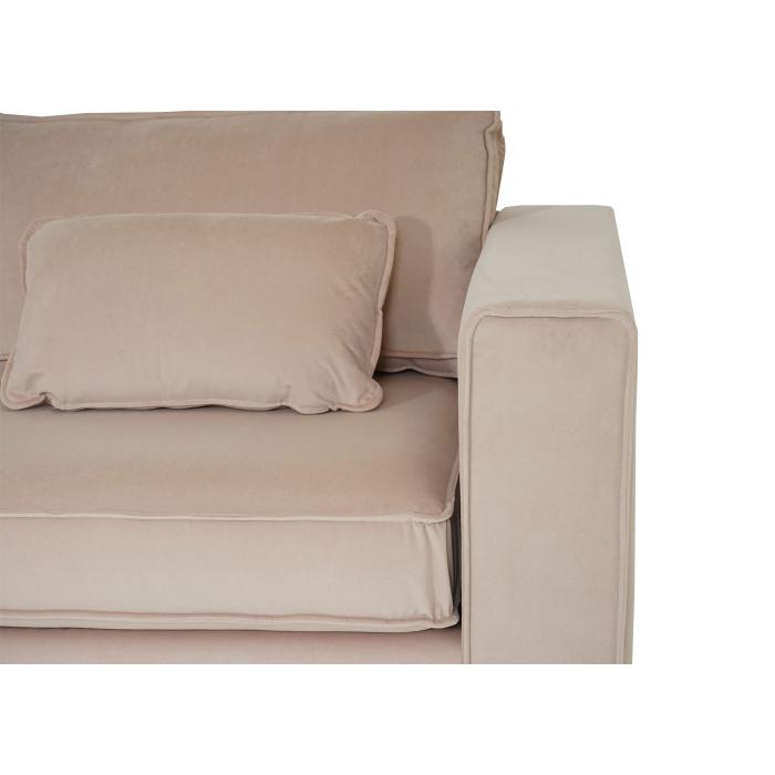 B-Ware (rosa statt sandfarben SK2) | Ecksofa HWC-J58, Couch Sofa mit Ottomane links, Made in EU, wasserabweisend