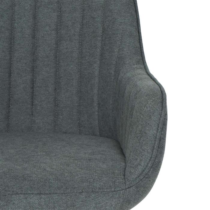 Brostuhl HWC-J62, Drehstuhl Schreibtischstuhl Lehnstuhl, Stoff/Textil mit Armlehne ~ anthrazit