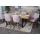 6er-Set Esszimmerstuhl HWC-J69, Kchenstuhl Stuhl mit Armlehne, drehbar Auto-Position, Samt ~ rosa