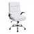 Bürostuhl HWC-J21, Chefsessel Drehstuhl Schreibtischstuhl, höhenverstellbar ~ Kunstleder weiß