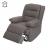 Fernsehsessel HWC-G15, Relaxsessel Liege Sessel, Leder + Kunstleder 101x87x100cm ~ taupe