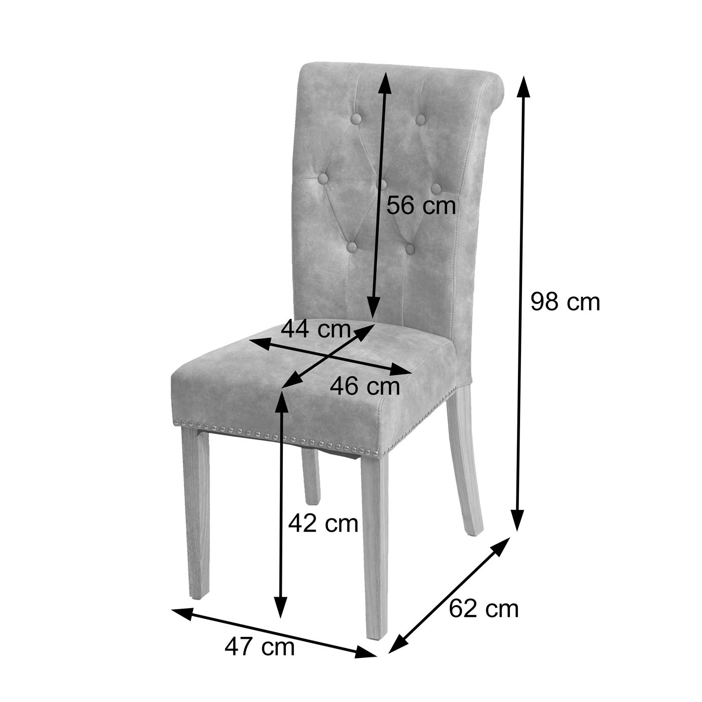 6er-Set Esszimmerstuhl Chesterfield II, Bemaungsbild