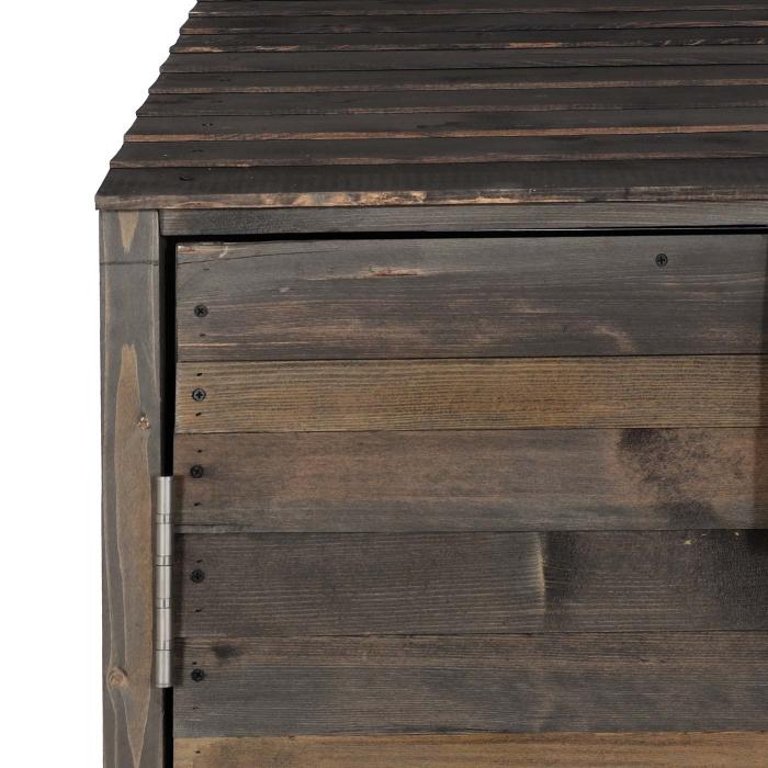 Gerteschuppen HWC-J75, Gerteschrank Gertehaus, Holz gebeizt MVG-zertifiziert, 180x250x93cm ~ anthrazit-grau