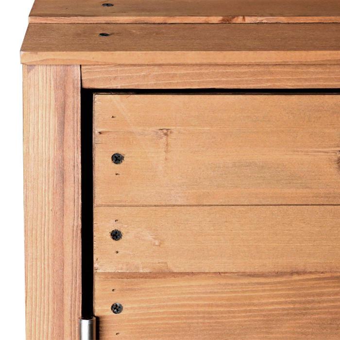 Gerteschuppen HWC-J75, Gerteschrank Gertehaus, Holz gebeizt MVG-zertifiziert, 180x250x93cm ~ naturfarben