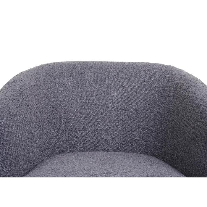 B-Ware (Quietscht/Wackelt SK1) | Lounge-Sessel HWC-J76, Cocktailsessel Sessel drehbar, Boucl Stoff Metall ~ dunkelgrau