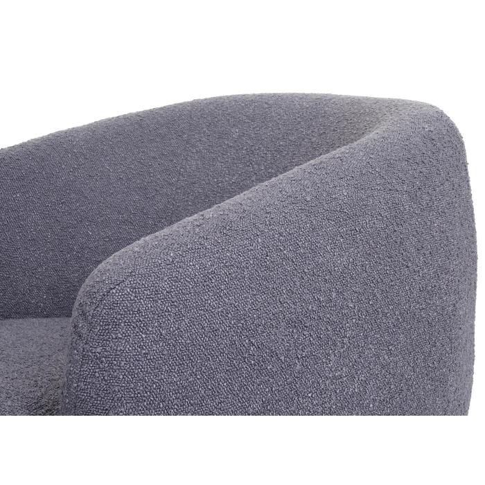 B-Ware (Quietscht/Wackelt SK1) | Lounge-Sessel HWC-J76, Cocktailsessel Sessel drehbar, Boucl Stoff Metall ~ dunkelgrau