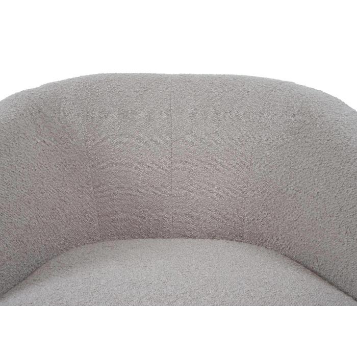 Lounge-Sessel HWC-J76, Cocktailsessel Sessel drehbar, Boucl Stoff Metall ~ creme-beige