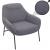 Lounge-Sessel HWC-J77, Cocktailsessel Sessel, Boucl Stoff Metall ~ dunkelgrau