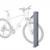Fahrradbügel HWC-G20, Fahrradständer Anlehnbügel, verzinkter Stahl Outdoor-pulverbeschichtet 96x24x10cm ~ grau