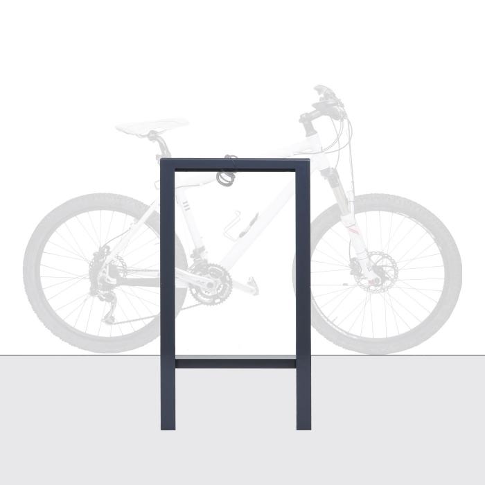 Fahrradbgel HWC-J74 Fahrradstnder Anlehnbgel, verzinkter Karbonstahl Outdoor-pulverbeschichtet 115x60x6cm ~ anthrazit