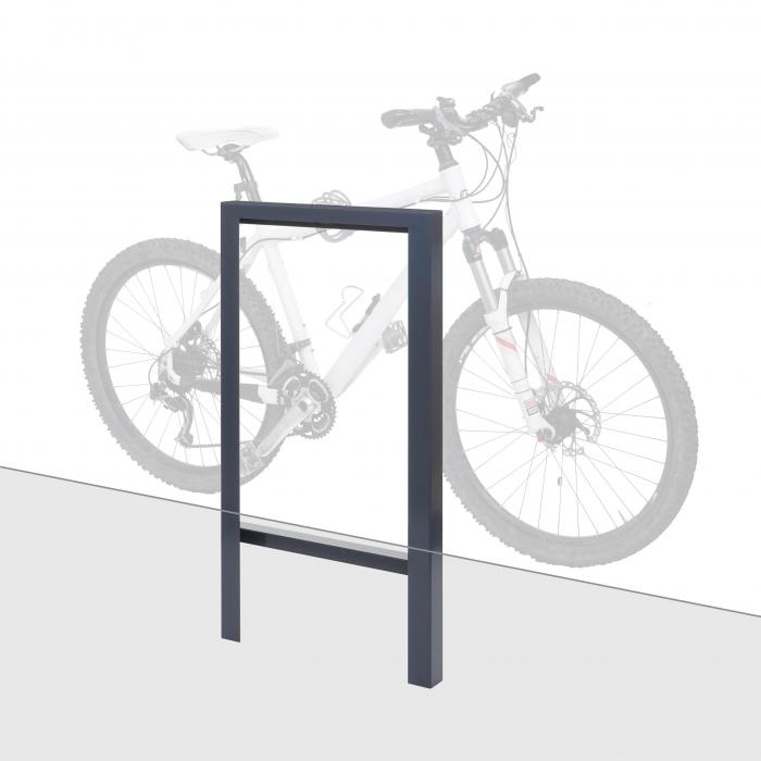 Fahrradbgel HWC-J74 Fahrradstnder Anlehnbgel, verzinkter Karbonstahl Outdoor-pulverbeschichtet 115x60x6cm ~ anthrazit