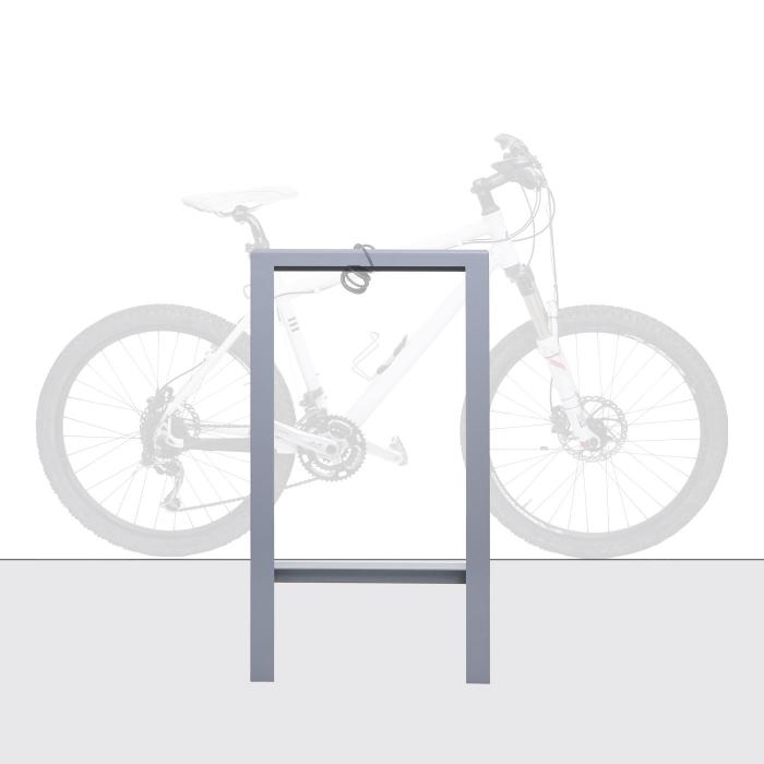 Fahrradbgel HWC-J74 Fahrradstnder Anlehnbgel, verzinkter Karbonstahl Outdoor-pulverbeschichtet 115x60x6cm ~ grau