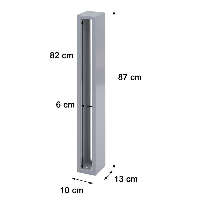 Fahrradbgel HWC-J80, Fahrradstnder Anlehnbgel, verzinkter Stahl Outdoor-pulverbeschichtet 87x10x13cm ~ grau