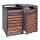 XL 2er/4er-Mülltonnenverkleidung HWC-J81, Mülltonnenbox, Metall 59kg anthrazit ~ Kirsche-Holzoptik dunkelbraun XL 2er/4er-Mülltonnenverkleidung HWC-J81, Mülltonnenbox, Metall 59kg anthrazit ~ Kirsche-Holzoptik dunkelbraun