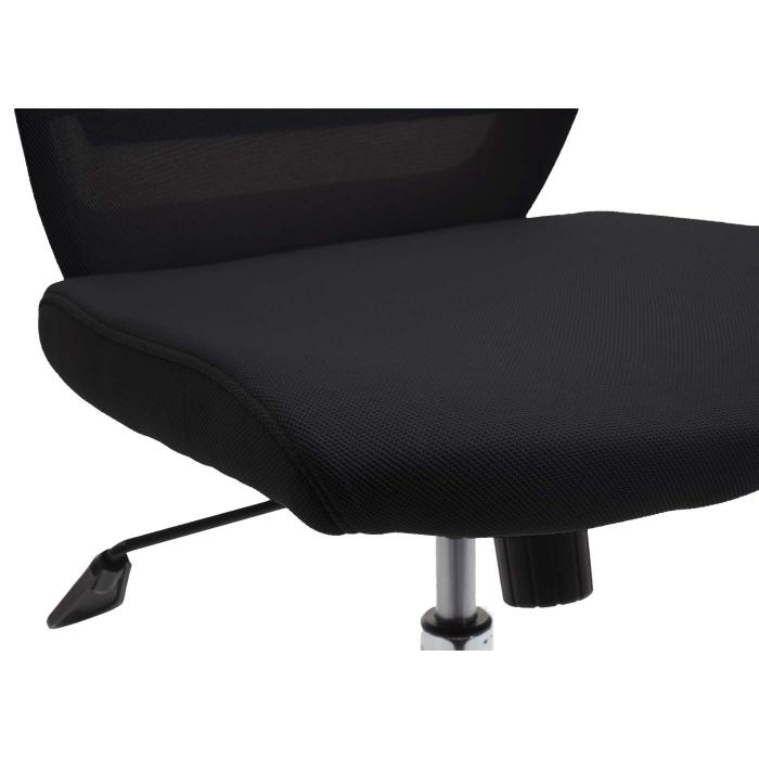 Moderner Brostuhl HWC-J88, Schreibtischstuhl, ergonomisch atmungsaktiv, Taillensttze, anhebbare Armlehne ~ schwarz