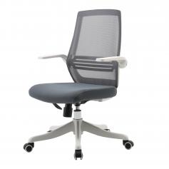Moderner Bürostuhl HWC-J88, Schreibtischstuhl, ergonomisch atmungsaktiv, Taillenstütze, anhebbare Armlehne ~ grau