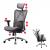 Bürostuhl HWC-J87, Schreibtischstuhl, ergonomisch verstellbare Armlehne 150kg belastbar ~ Bezug grau, Gestell schwarz