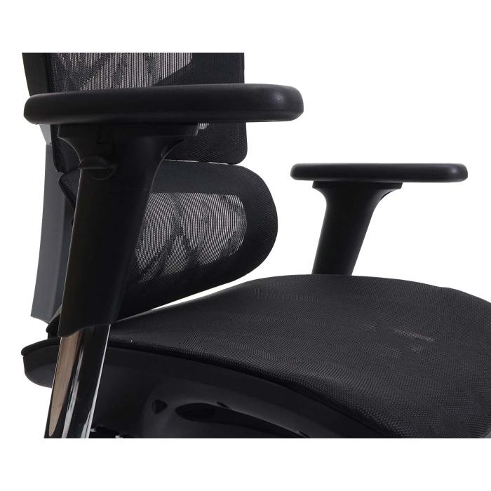 SIHOO Brostuhl Schreibtischstuhl ergonomisch, Lordosensttze hohe Rckenlehne 3D-Armlehnen ~ Mesh schwarz