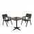 2er-Set Gartenstuhl+Gartentisch HWC-J95, Stuhl Tisch, Gastro Outdoor-Beschichtung, Alu Holzoptik ~ schwarz, grau
