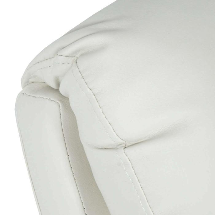 Fernsehsessel HWC-J96, Relaxsessel Sessel Liegesessel, Liegefunktion verstellbar Kunstleder ~ creme-wei