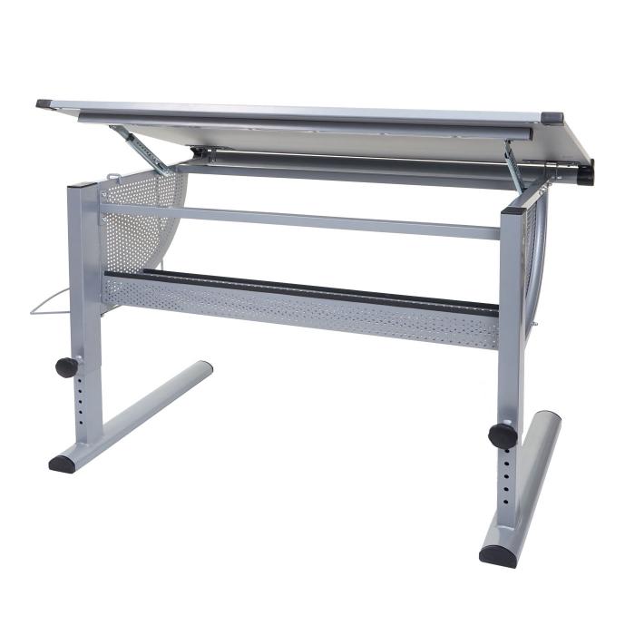 Kinder-/Jugend-Schreibtisch Schlerschreibtisch Brotisch Oxford, hhenverstellbar, neigbar ~ grau