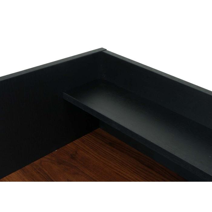 Schreibtisch HWC-J79, Brotisch Computertisch Arbeitstisch, Schublade 120x50cm Holz Metall ~ Walnuss-Optik