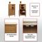 B-Ware (Teil 2 gerissen SK3) | Badezimmerschrank HWC-B18, Regal Kommode, 4 Tren Bambus 100x50x30cm