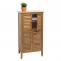 B-Ware (Teil 2 gerissen SK3) | Badezimmerschrank HWC-B18, Regal Kommode, 4 Tren Bambus 100x50x30cm