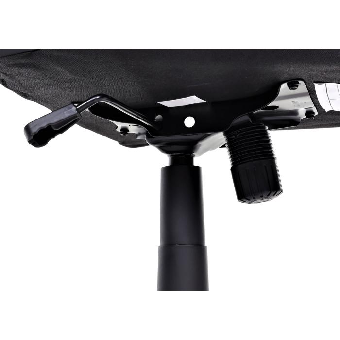 Brostuhl HWC-K13, Drehstuhl Gamingstuhl, ergonomisch, verstellbare Armlehne, Kunstleder ~ schwarz-grn