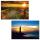 2x LED-Bild Leinwandbild Leuchtbild Wandbild 40x60cm, Timer ~ Sea