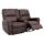 2er Kinosessel HWC-K17, Relaxsessel Fernsehsessel Sofa, Nosagfederung Getrnkehalter Fach ~ Stoff/Textil braun