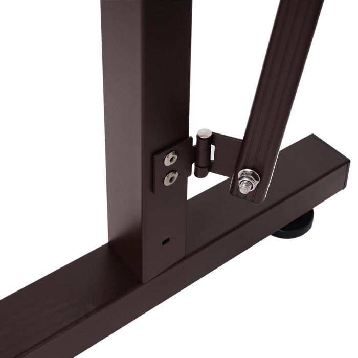 Defekte Ware (Nieten reien SK4) | Alu Absperrgitter HWC-K56, Zaun, ausziehbar schwenkbar Stahl 103x31-200x31cm, braun