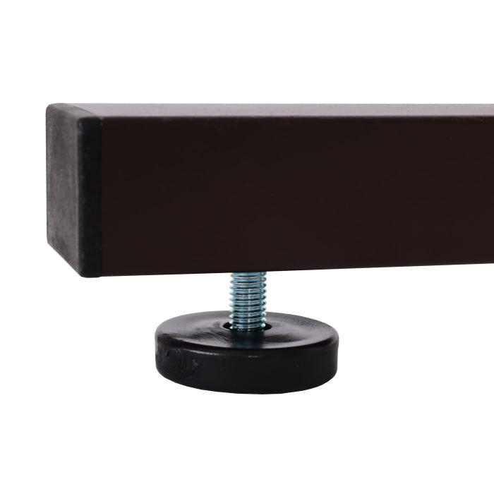 Defekte Ware (Nieten reien SK4) | Alu Absperrgitter HWC-K56, Zaun, ausziehbar schwenkbar Stahl 103x31-200x31cm, braun