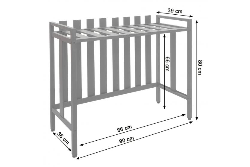 Verkleidung für Klimaanlage/Wärmepumpe HWC-K58, Abdeckung Schutzgitter  Pflanzenregal, Metall 80x90x39cm ~ braun von Heute-Wohnen