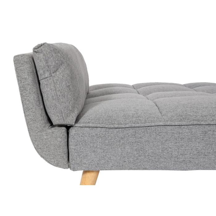 Retourenware | Schlafsofa HWC-K18 mit Ottomane, Couch Sofa Gstebett, Schlaffunktion 218x175cm ~ Stoff/Textil hellgrau