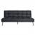 Sofa HWC-K21, Klappsofa Couch Schlafsofa, Nosagfederung Schlaffunktion Liegeflche 181x107cm ~ Kunstleder, schwarz