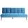 Sofa HWC-K21, Klappsofa Couch Schlafsofa, Nosagfederung Schlaffunktion Liegeflche 181x107cm ~ Samt, blau