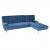 Schlafsofa HWC-K22, Couch Ecksofa Sofa, Liegefläche links/rechts Schlaffunktion 236cm ~ Samt blau