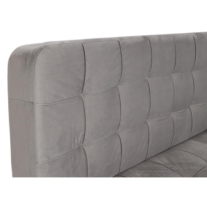 Schlafsofa HWC-K22, Couch Ecksofa Sofa, Liegeflche links/rechts Schlaffunktion 236cm ~ Samt grau